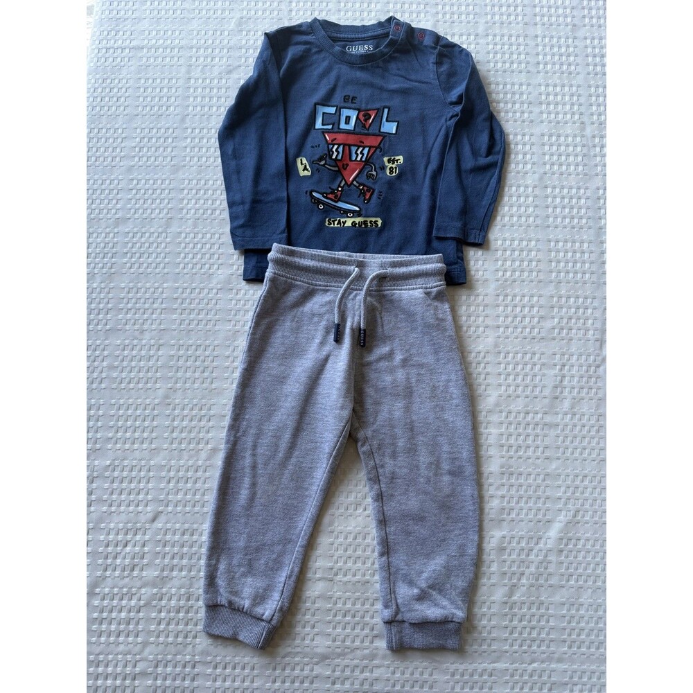 Guess Kids Baby Boy Set - T-shirt and Jogger (Size 18 Months)